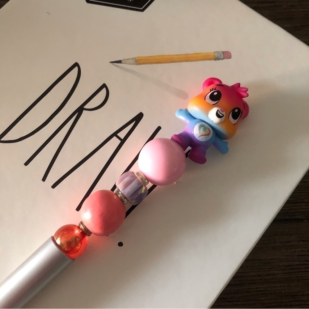 The Care Bears: Togetherness Bear handmade beaded pen